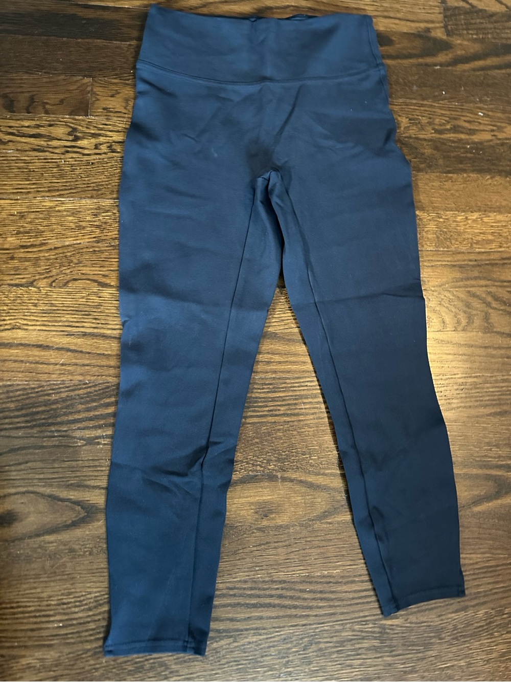 SPANX Navy High-Waist Crop Performance Leggings
